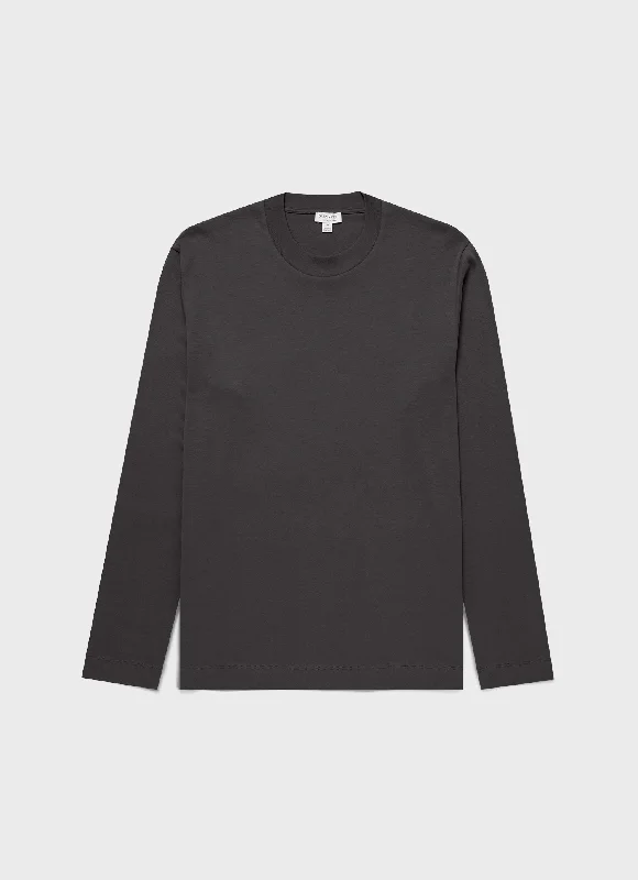 Men's Shirts with CollarsMen's Long Sleeve Heavyweight T-shirt in Charcoal