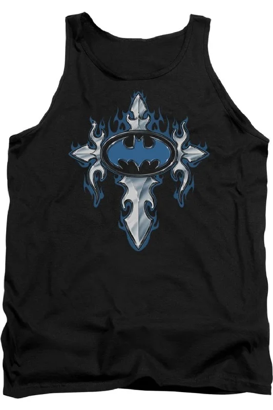Men's Shirts with Patch PocketsBatman Gothic Steel Logo Adult Tank Top