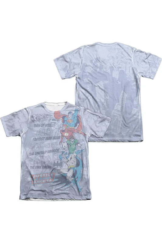 Men's Shirts with Wingtip CollarsDC Comics Good Guys (Front/Back Print) Adult 65/35 Poly/Cotton Short Sleeve Tee / T-Shirt Men's Shirts with Wingtip CollarsDC Comics Good Guys (Front/Back Print) Adult 65/35 Poly/Cotton Short Sleeve Tee / T-Shirt