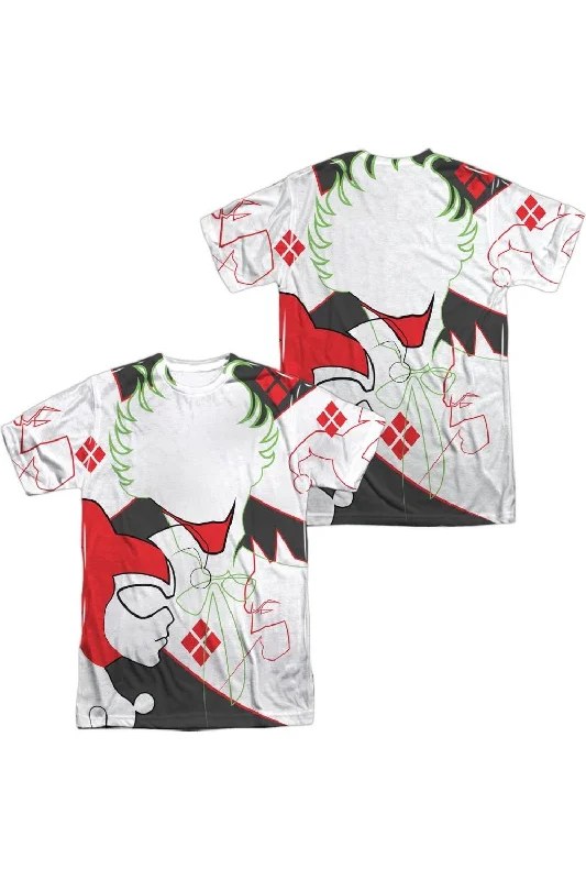 Men's Shirts with Logo EmbossmentsDC Comics Joker/Harley Inline (Front/Back Print) Short Sleeve Adult Poly Crew Tee / T-Shirt Men's Shirts with Logo EmbossmentsDC Comics Joker/Harley Inline (Front/Back Print) Short Sleeve Adult Poly Crew Tee / T-Shirt