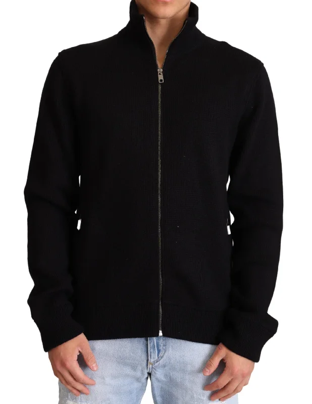 Men's Sweaters with Drawstring WaistbandsDolce & Gabbana Elegant High Neck Cashmere Blend Men's Sweater Men's Sweaters with Drawstring WaistbandsDolce & Gabbana Elegant High Neck Cashmere Blend Men's Sweater