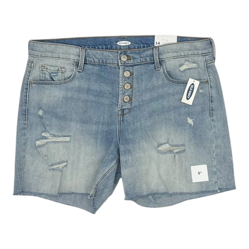 Men's Pants with Pleated FrontsShorts By Old Navy In Blue Denim, Size:14