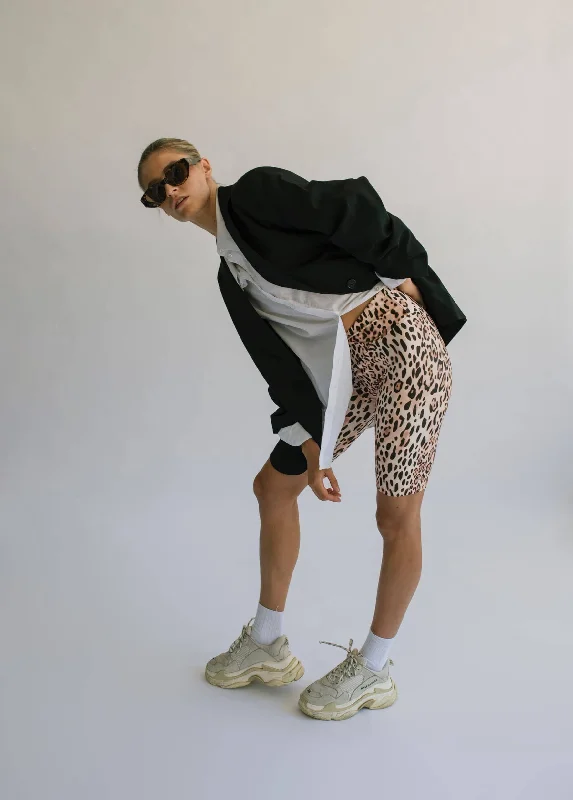 Men's Board Shorts for SurfingBiker Leopard Print