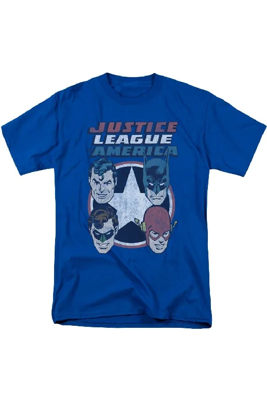 Men's Shirts with Scoop NecksDC Comics 4 Stars Short Sleeve Adult Tee / T-Shirt