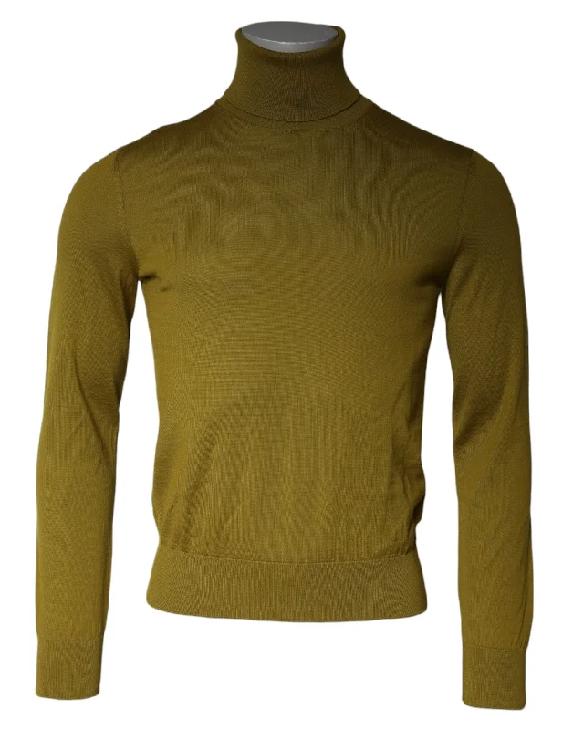 Men's Sweaters with Adjustable HemlinesDolce & Gabbana Cashmere Turtleneck Pullover Men's Sweater (Pre-Owned)