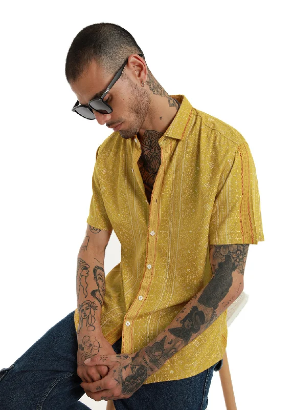 Men's Floral Print Shirts for Spring and SummerDot & Dash Print Half Sleeve Shirt