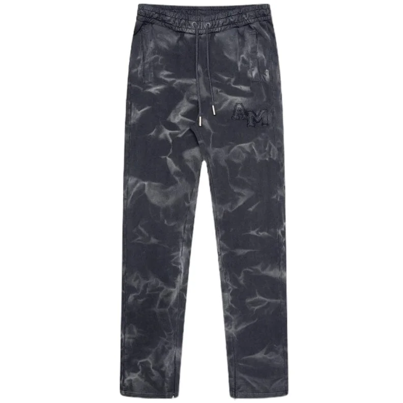 Men's Zippered Pants for SecurityAmicci Rezaro Washed Joggers (Grey) AM025GRES