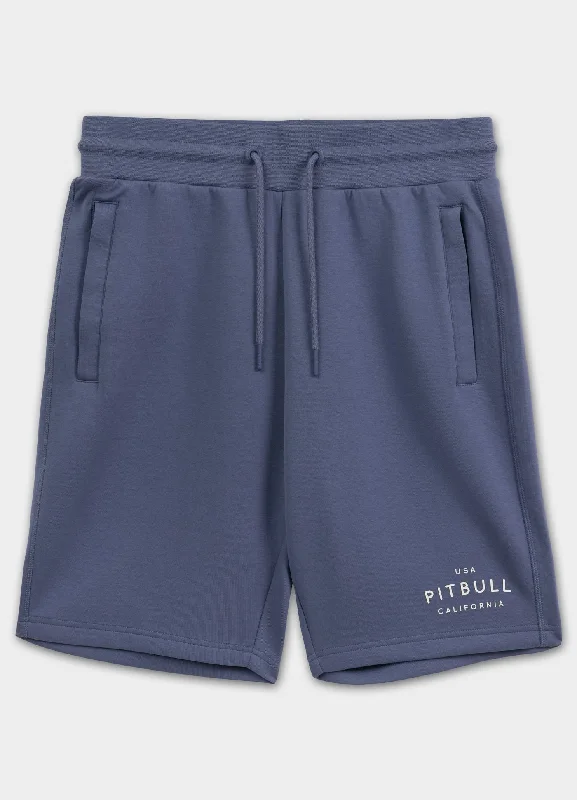 Men's Pants with Contrast WaistbandsMen's sweat shorts SAMPSON - Light blue