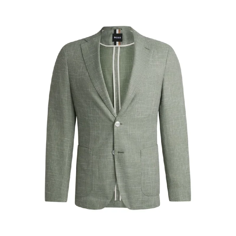 Slim-fit blazer in micro-patterned fabric