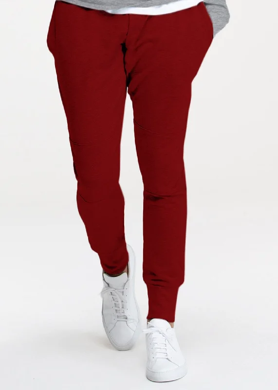 Men's Pants with Contrast Fabric PanelsHigh & Mighty SWET Jogger | Claret