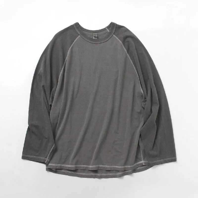 Men's Shirts with Zippered PocketsMOC T / Overdyed Baseball Long Sleeve Big Tee