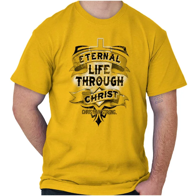 Lightweight Men's Poplin ShirtsLife Through Christ T Shirt