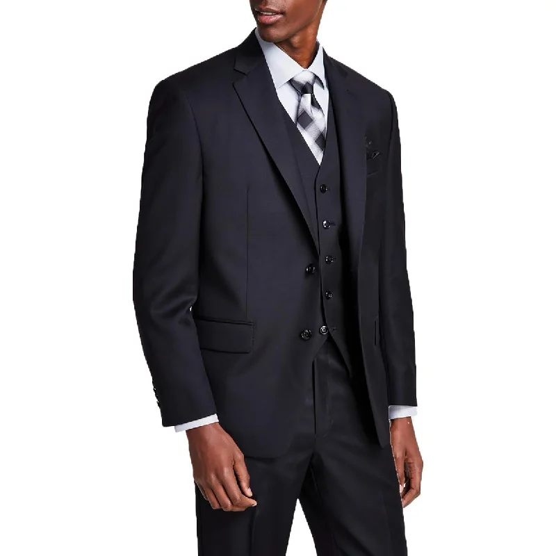 Kaplan Mens Stretch Wool Two-Button Blazer