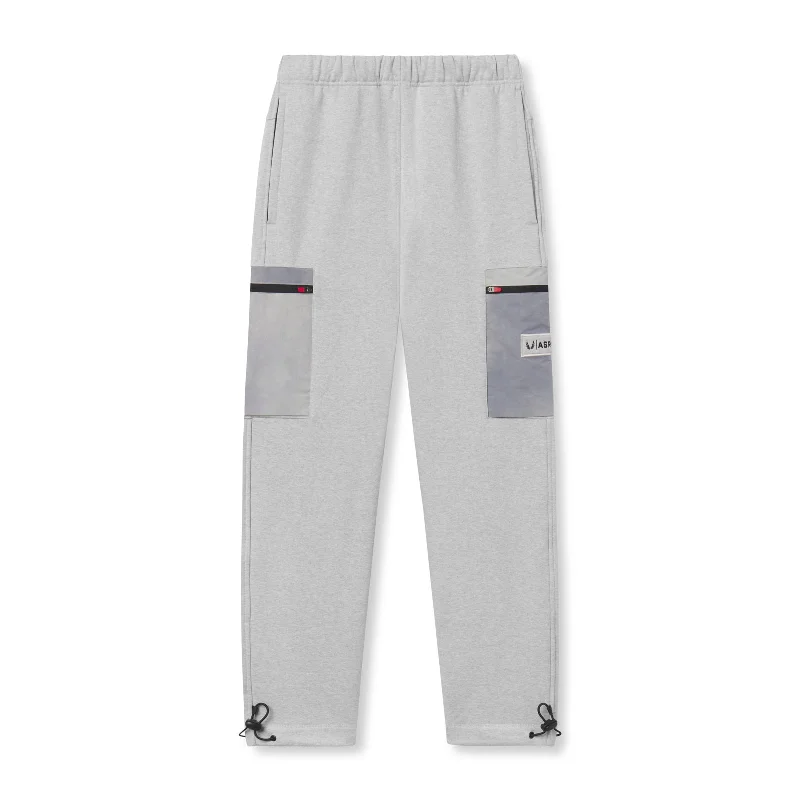 Comfortable Men's Joggers0914. Tech-Terry™ Paneled Cinch Cargo Jogger - Heather Grey/Wave-dye