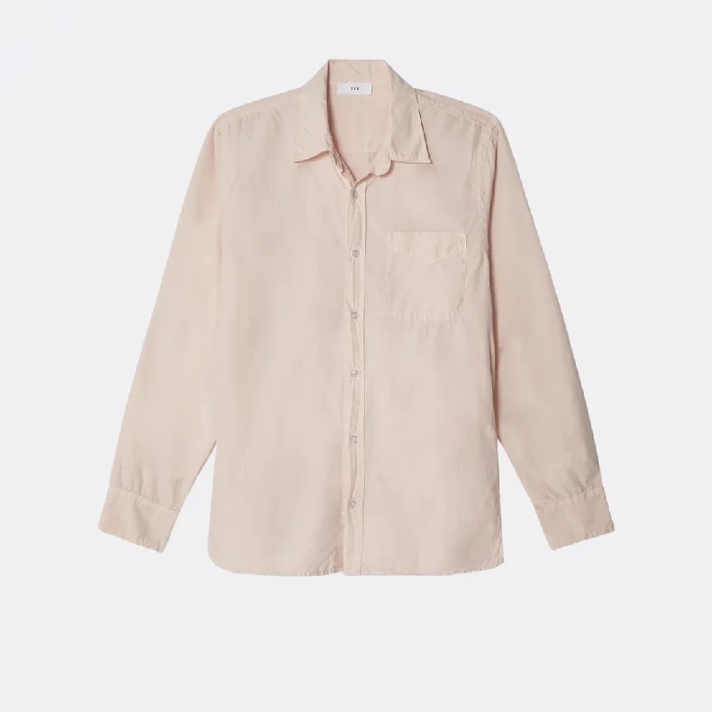 Men's Striped Long-Sleeve Shirts for a Maritime FeelStandard Poplin Shirt (Petal)
