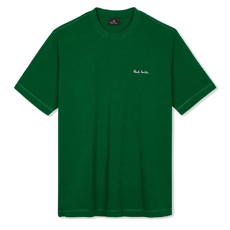 Men's Unique and Designer TopsPaul Smith Embroidered PS Logo T-Shirt Green