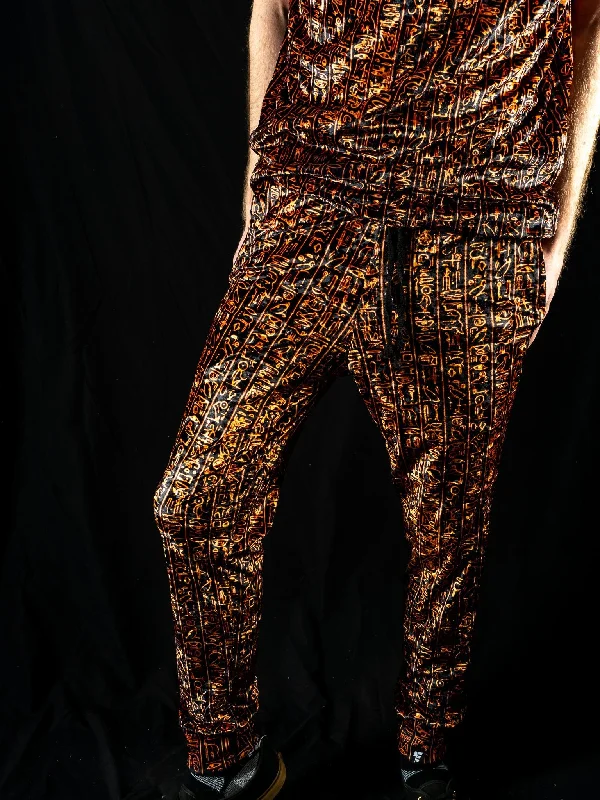 Men's Straight-Leg Jeans for a Classic FitEgyptian Glyphs (Golden) Unisex Joggers