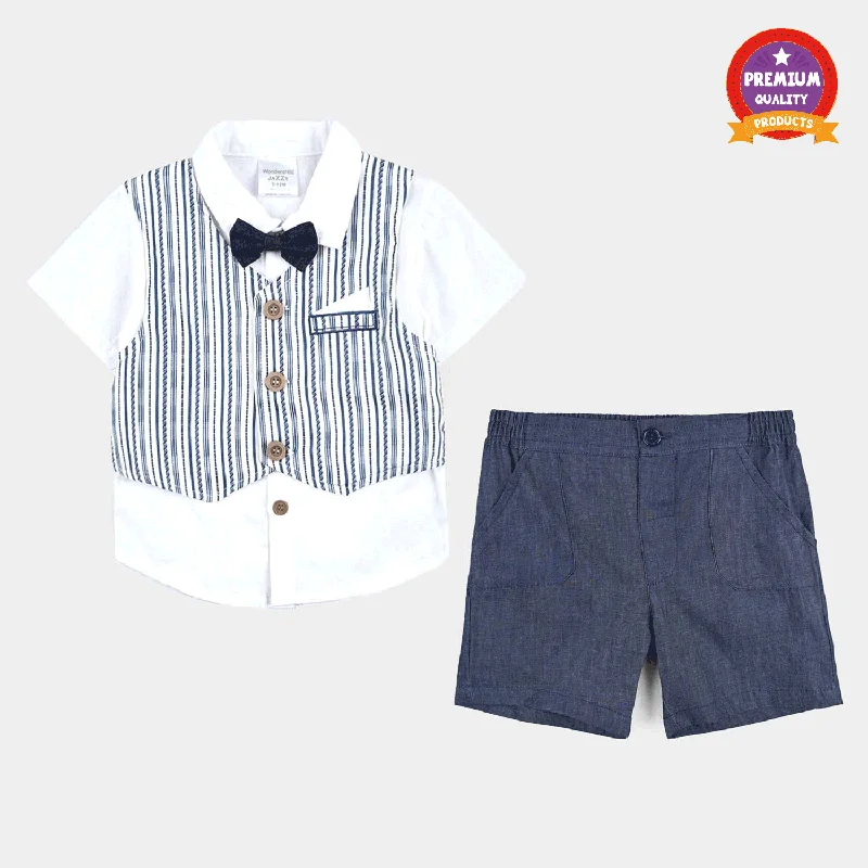 Infant Unisex Cotton Interlock Woven Suit