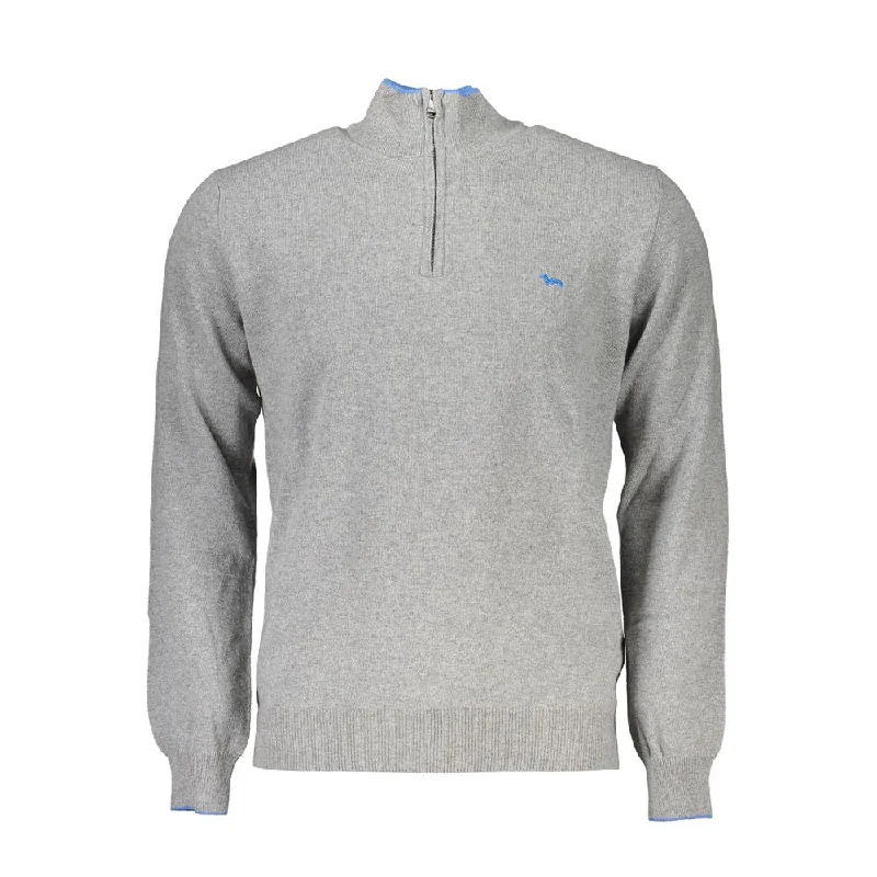 Solid-Colored Men's SweatersHarmont & Blaine Elegant Half-Zip Sweater with Contrast Men's Details Solid-Colored Men's SweatersHarmont & Blaine Elegant Half-Zip Sweater with Contrast Men's Details