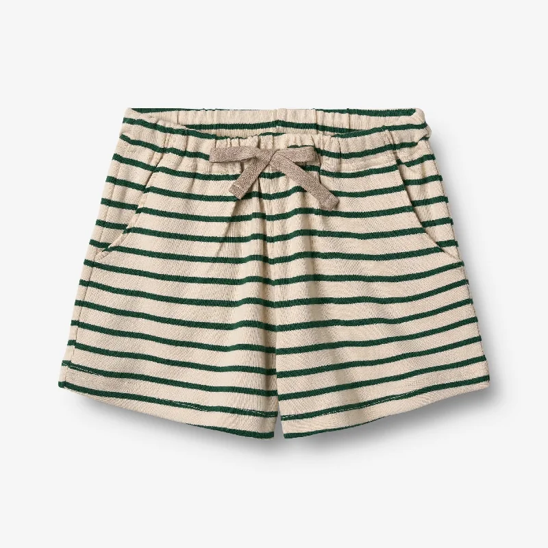 Men's Pants with Water-Resistant FabricJersey Shorts Kalle - green stripe