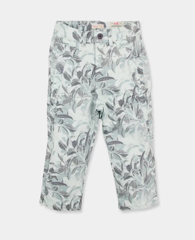 Men's Solid-Colored Pants for VersatilityGirls 3-Q Printed Capris