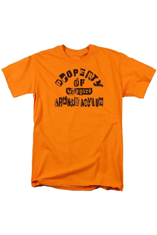 Men's Shirts with Antimicrobial TreatmentBatman Property Of Arkham Short Sleeve Adult Tee / T-Shirt Men's Shirts with Antimicrobial TreatmentBatman Property Of Arkham Short Sleeve Adult Tee / T-Shirt