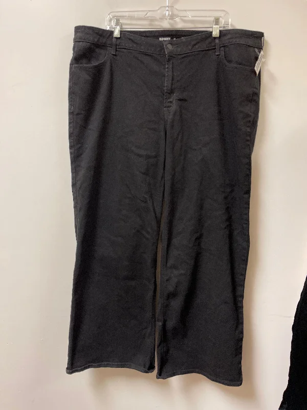 Comfortable Men's JeansJeans Wide Leg By Old Navy In Black Denim, Size: 22