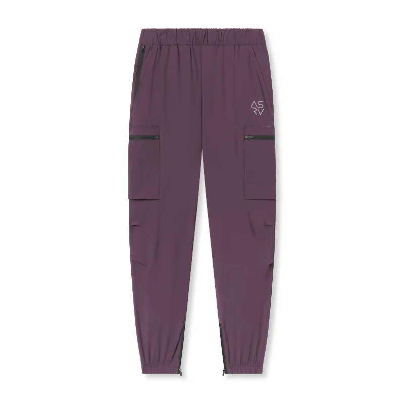 Men's Pants with Contrast Fabric Panels0656. Tetra-Lite® Standard Zip Jogger - Deep Purple "Cyber"