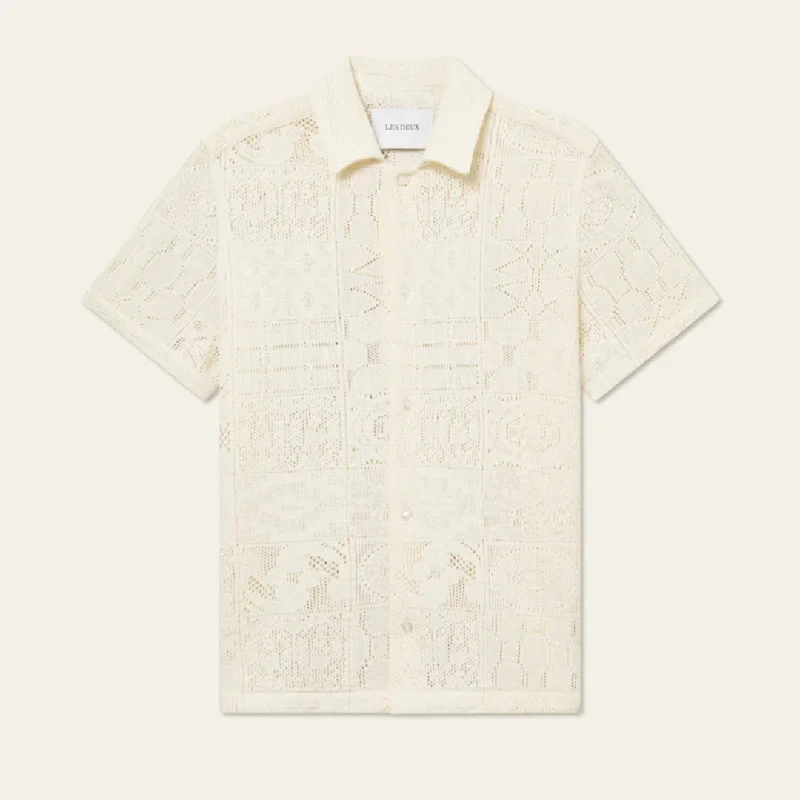Men's Performance Shirts for Active LifestylesHector Lace SS Shirt (Ivory)