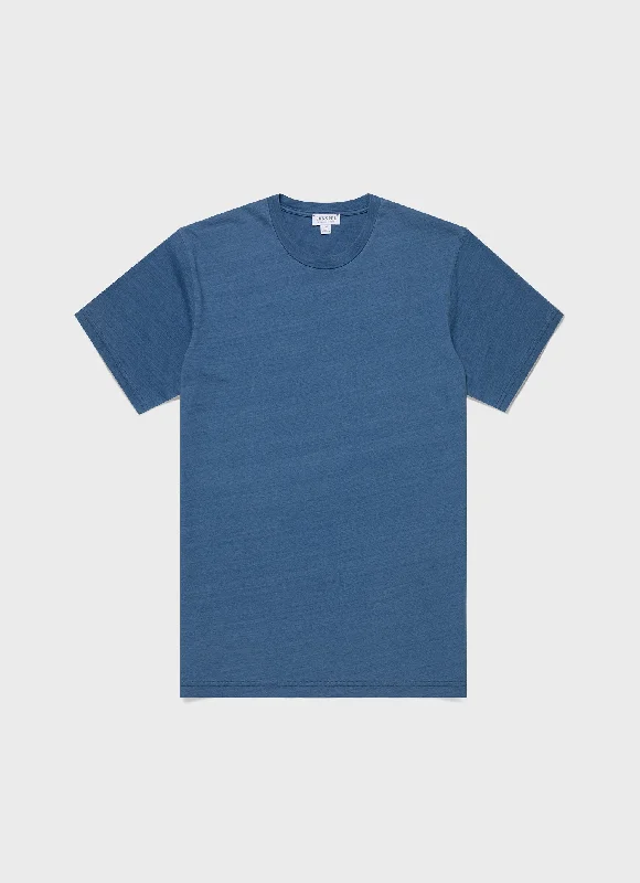 Men's Performance Shirts for SportsMen's Riviera Midweight T-shirt in Mid Indigo Wash
