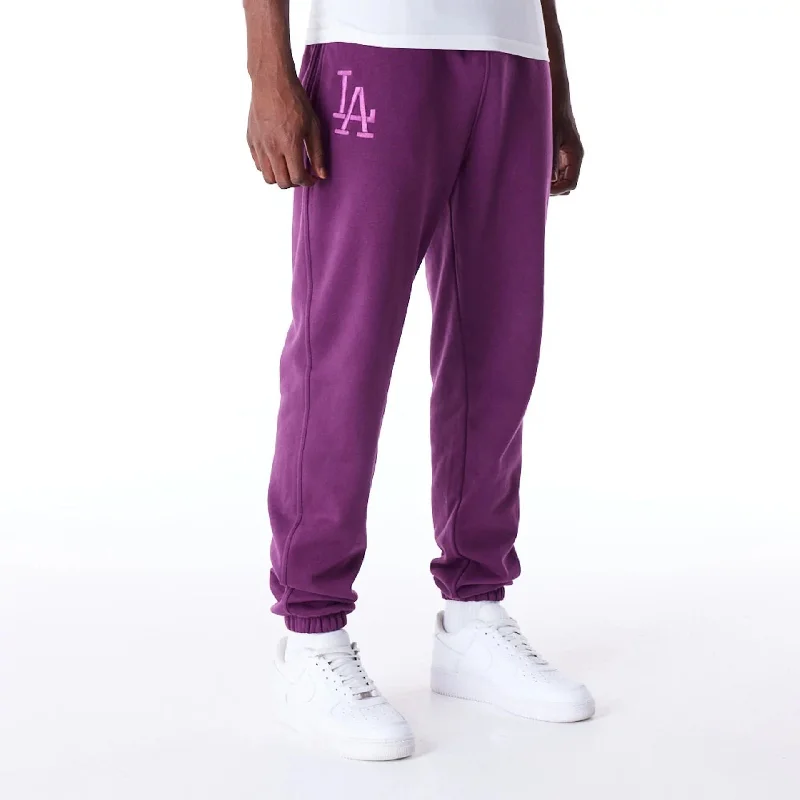 Men's Pants with Appliqué DetailsLA Dodgers League Essential Dark Purple Fleece Joggers