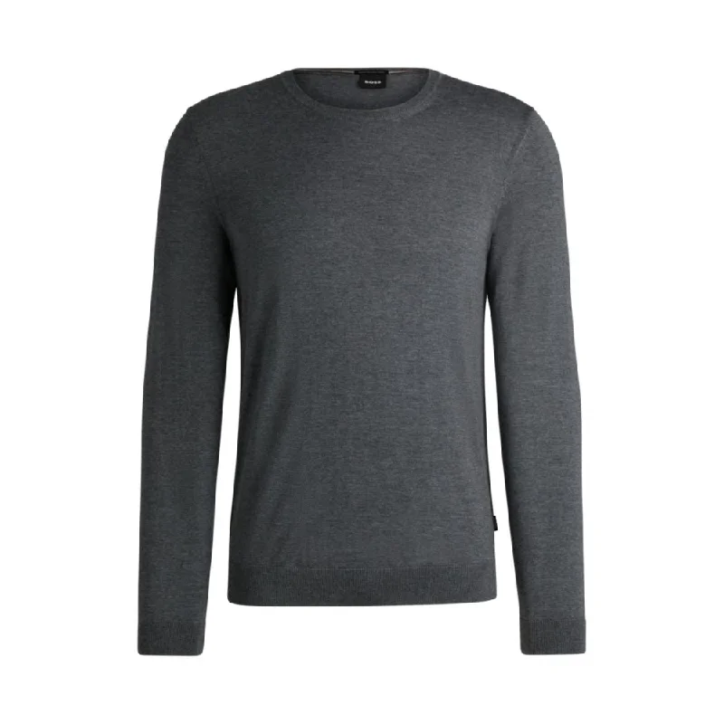 Men's Sweaters with Flat-Front DesignsSlim-fit sweater in merino wool with crew neckline Men's Sweaters with Flat-Front DesignsSlim-fit sweater in merino wool with crew neckline