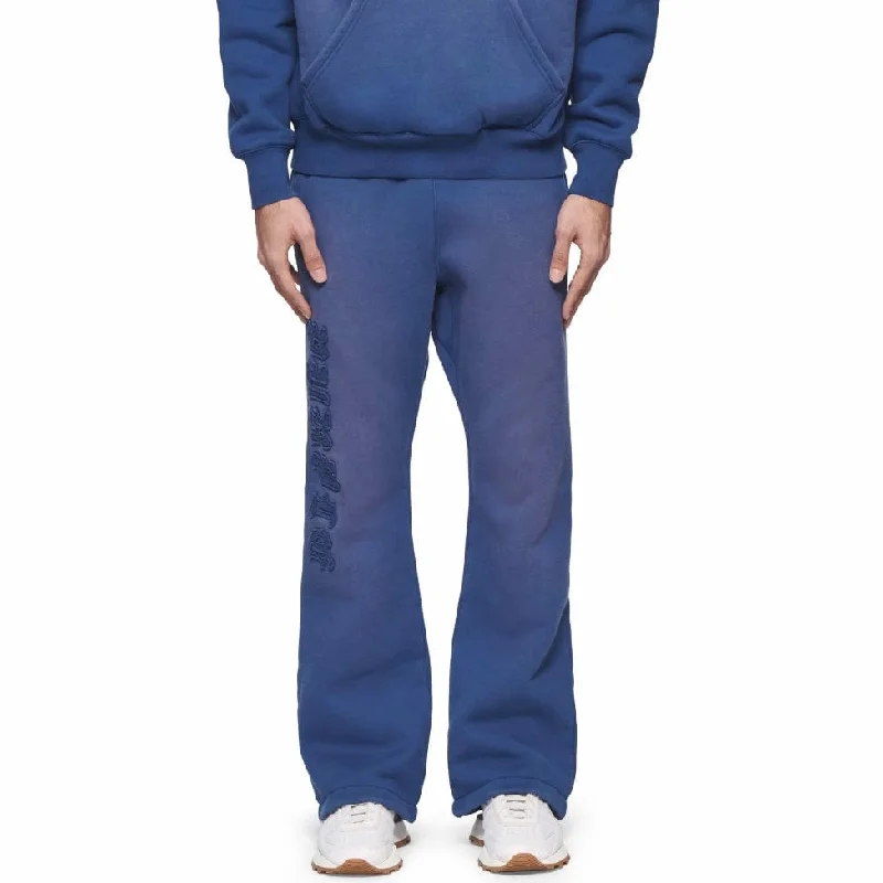 Men's Pants with Flap PocketsPurple Brand Gothic Applique Sweatpants (Mazarine Blue) P459-HMBA424