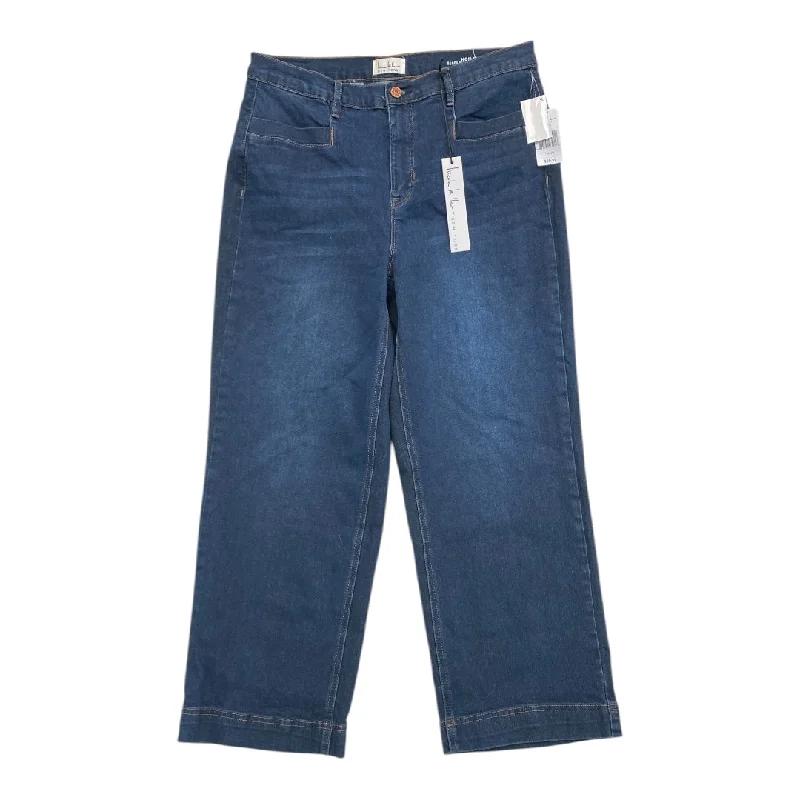 Men's Jeans in Unique PatternsJeans Wide Leg By Nicole By Nicole Miller In Blue Denim, Size:10 Men's Jeans in Unique PatternsJeans Wide Leg By Nicole By Nicole Miller In Blue Denim, Size:10