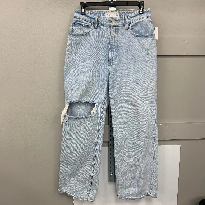 Workwear Men's JeansJeans Straight By Abercrombie And Fitch In Blue Denim, Size: 0