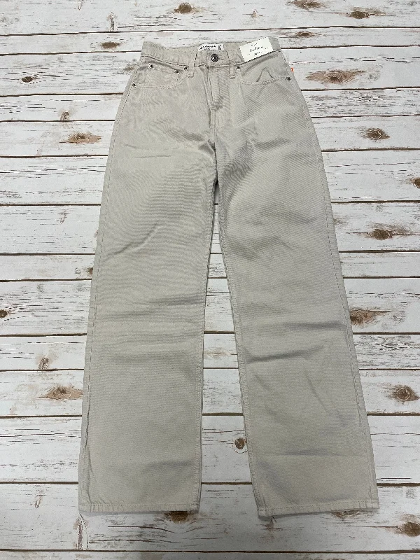 Everyday Men's JeansJeans Straight By Abercrombie And Fitch In Beige, Size: 0