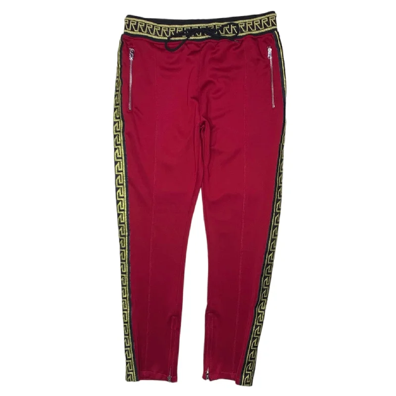 Men's Pants with Logo EmbossmentsReason Patterned Jogger (Burgundy) - RSNPTNJGR