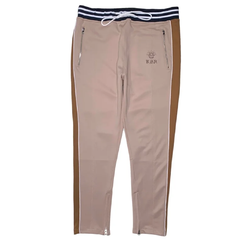 Men's Pants with Hidden PocketsReason Striped Track Pant (Brown) - F9-68-B