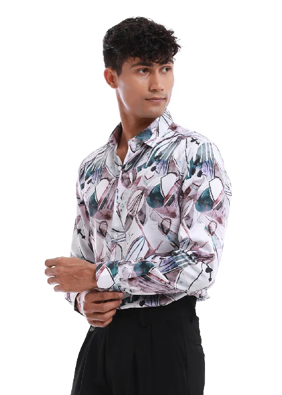 Men's Luxury Shirts for High-End FashionArtistic Printed Shirt