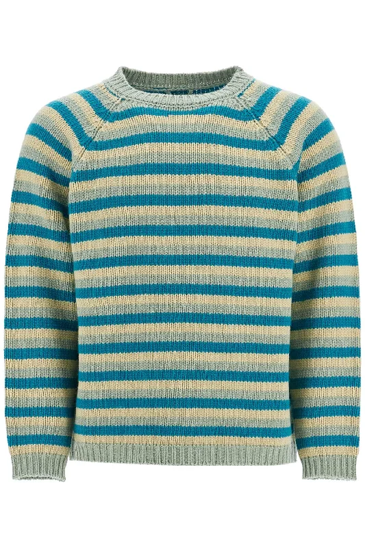 Men's Sweaters with SequinsBode Men's Striped Wool Pullover Sweater