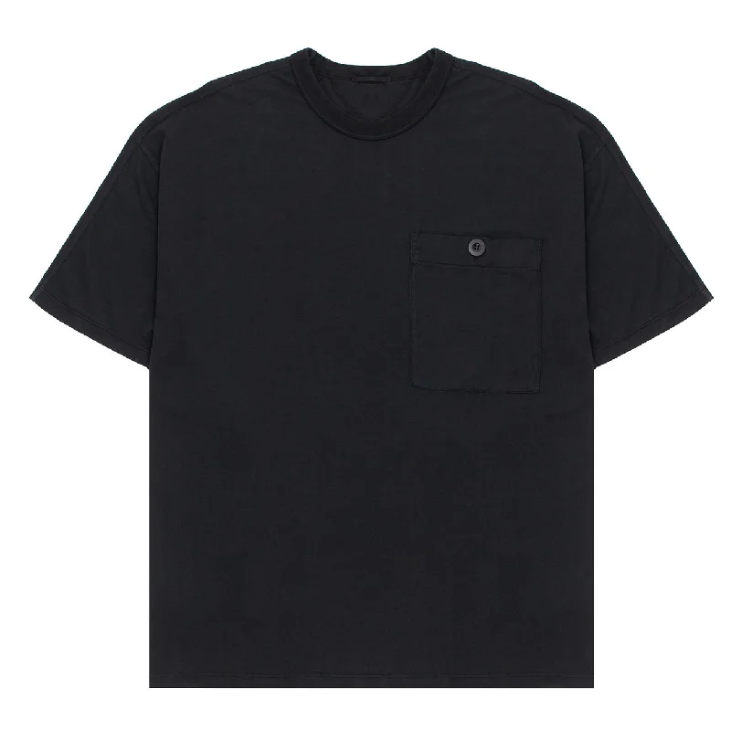 Men's Shirts with Button-Down PocketsTen C Manica Corta T-Shirt Black