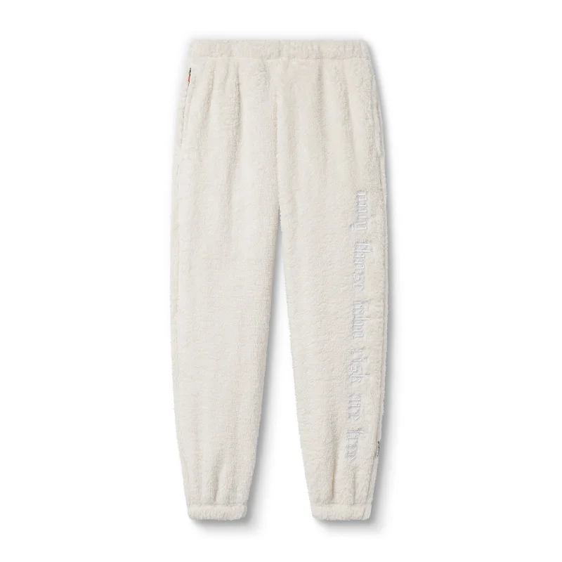 Men's Unique and Designer Bottom Wear for a Statement Look0692. Sherpa Recovery Sweats - Ivory Cream/White Men's Unique and Designer Bottom Wear for a Statement Look0692. Sherpa Recovery Sweats - Ivory Cream/White