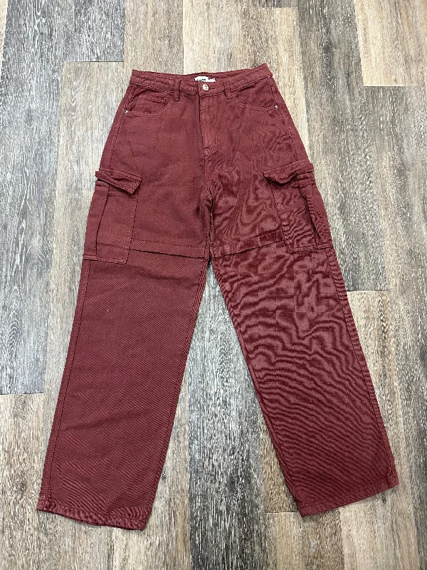 Relaxed-Fit Men's JeansJeans Straight By Princess Polly In Red Denim, Size: 4