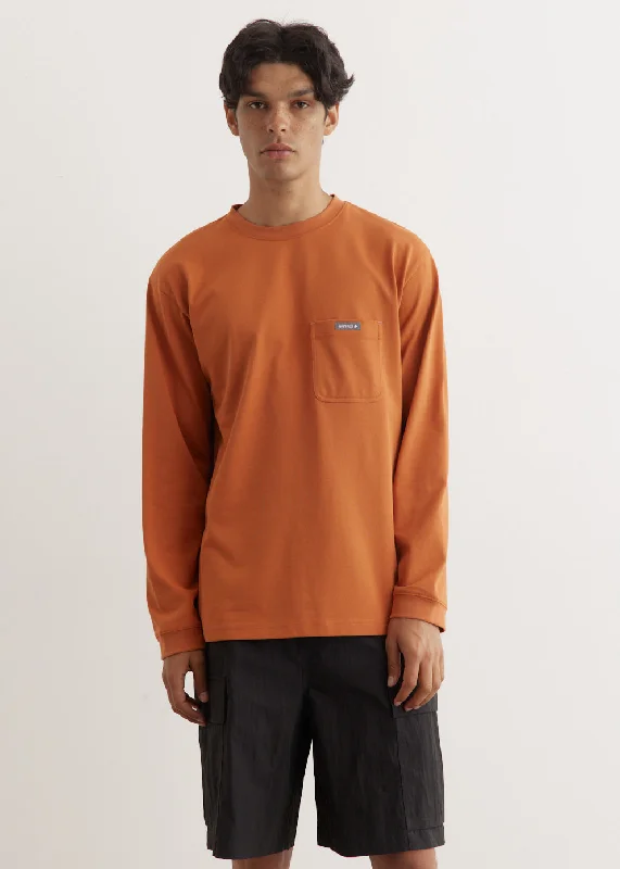 Men's Shirts with Hook-and-Loop Closuresx And Wander Backprint Long Sleeve T-Shirt