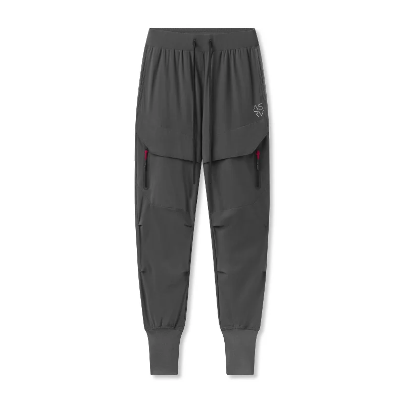 Men's Patterned Pants with Geometric Designs0690. Tetra-Lite® Tech High Rib Jogger - Space Grey "Cyber"