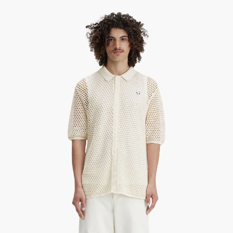 Men's Tailored Shirts for a Sharp AppearanceLace Button Through Shirt (Ecru)
