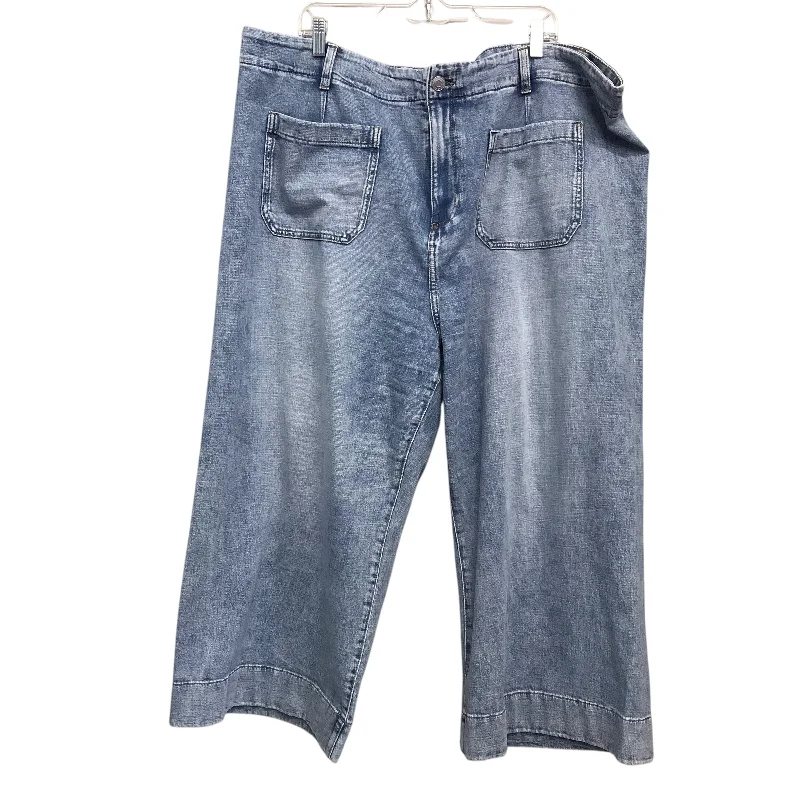 Men's Jeans with Embroidered LogosJeans Wide Leg By Lc Lauren Conrad In Blue Denim, Size:24 Men's Jeans with Embroidered LogosJeans Wide Leg By Lc Lauren Conrad In Blue Denim, Size:24