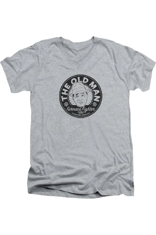 Men's Long-Sleeved ShirtsA Christmas Story The Old Man Short Sleeve Adult V Neck Premium Cotton Tee / T-Shirt Men's Long-Sleeved ShirtsA Christmas Story The Old Man Short Sleeve Adult V Neck Premium Cotton Tee / T-Shirt