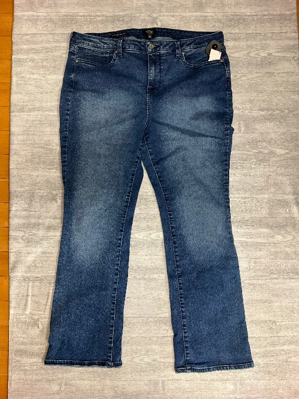 Men's Jeans with EmbroideryJeans Boot Cut By Not Your Daughters Jeans In Blue Denim, Size: 18