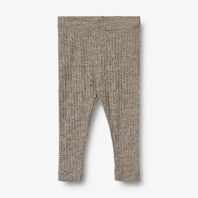 Men's Pants with Button-CuffsWool/Silk Leggings Agi | Baby - khaki melange